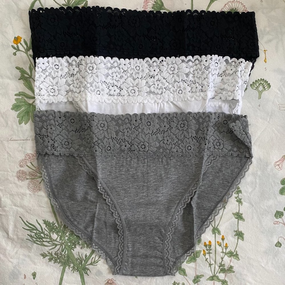 NWT Bikini Underwear with Lace (3-pack)